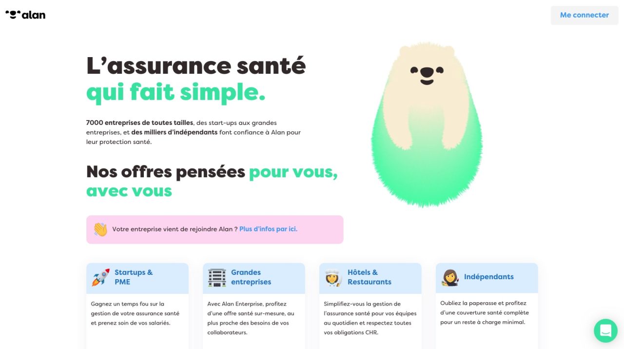 découvrez alan, l'assurance santé innovante qui simplifie votre couverture médicale. profitez d'un service transparent, rapide et adapté à vos besoins, tout en gardant le contrôle sur vos dépenses de santé.